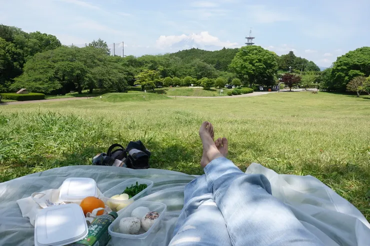 岩本山公園,我換宿時最愛的野餐地點,天氣好時還可以看見完整的富士山
