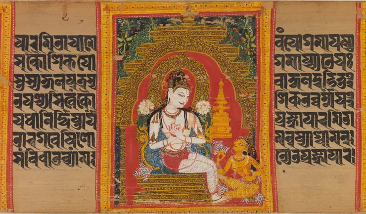 西元12世紀初 觀世音菩薩為信眾說法圖  The Bodhisattva Avalokitesvara Expounding the Dharma to a Devotee