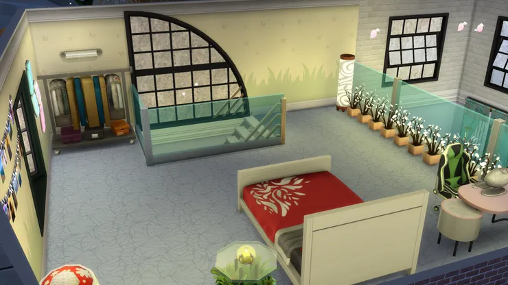 即使是閣樓我也弄得很明亮。有時這種又小、感覺又不正式的空間很暗，像縮了起來。