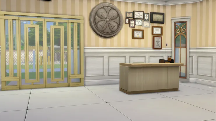 除了獎項，通常櫃枱上面還掛著很多證書和獎狀，當然還有大大的校徽。