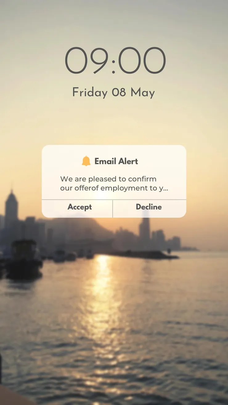 背景是我拍的香港黃昏，其餘元素來自canva