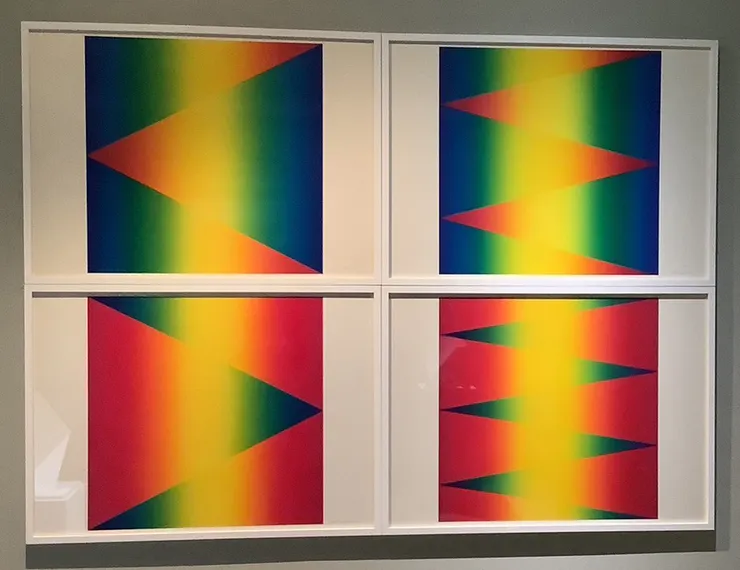 《光譜色度》紙上滾印，1970