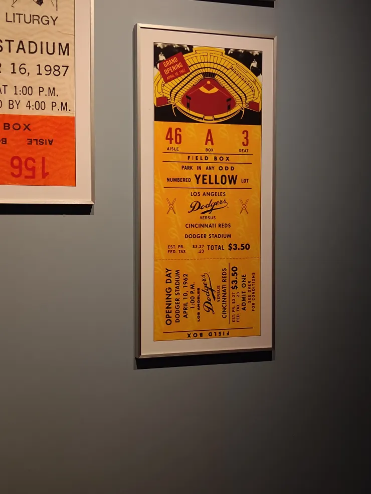 道奇球場第一場例行賽門票放大版