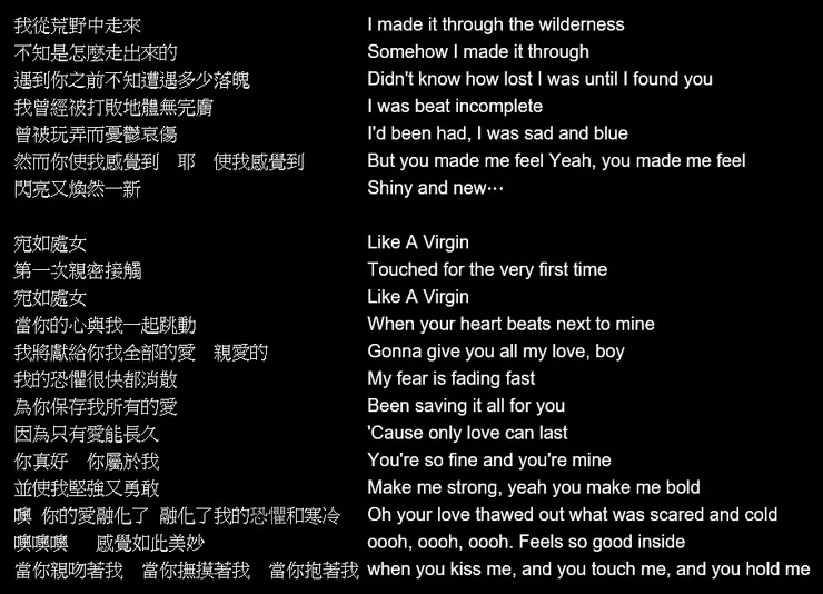 【Like A Virgin (宛如處女)】歌詞
