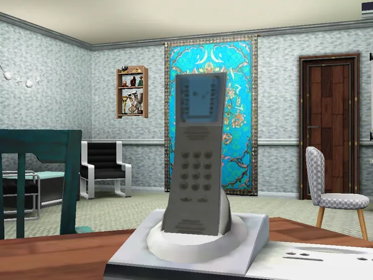 放在辦公桌上的電話。不過有事還是打他的手機較好。他不一定在這裏。