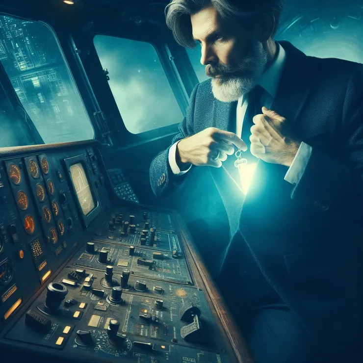 船長拿出神秘的鑰匙