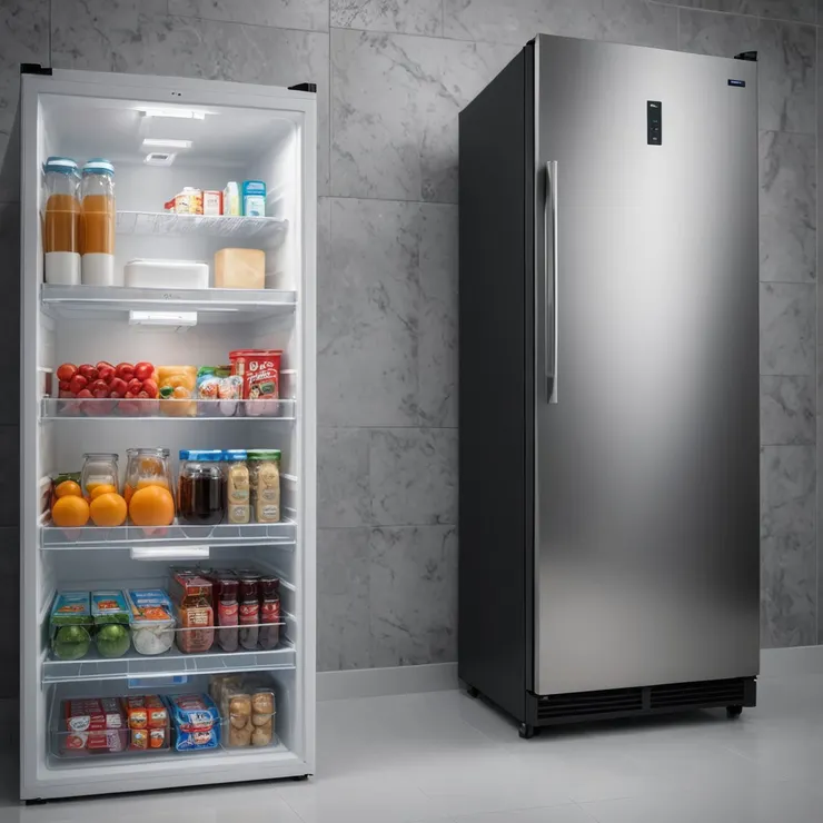 直立式冷凍櫃示意圖