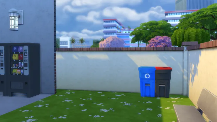 這邊的大垃圾桶主要放置廚餘、用過的餐盒和包裝紙。