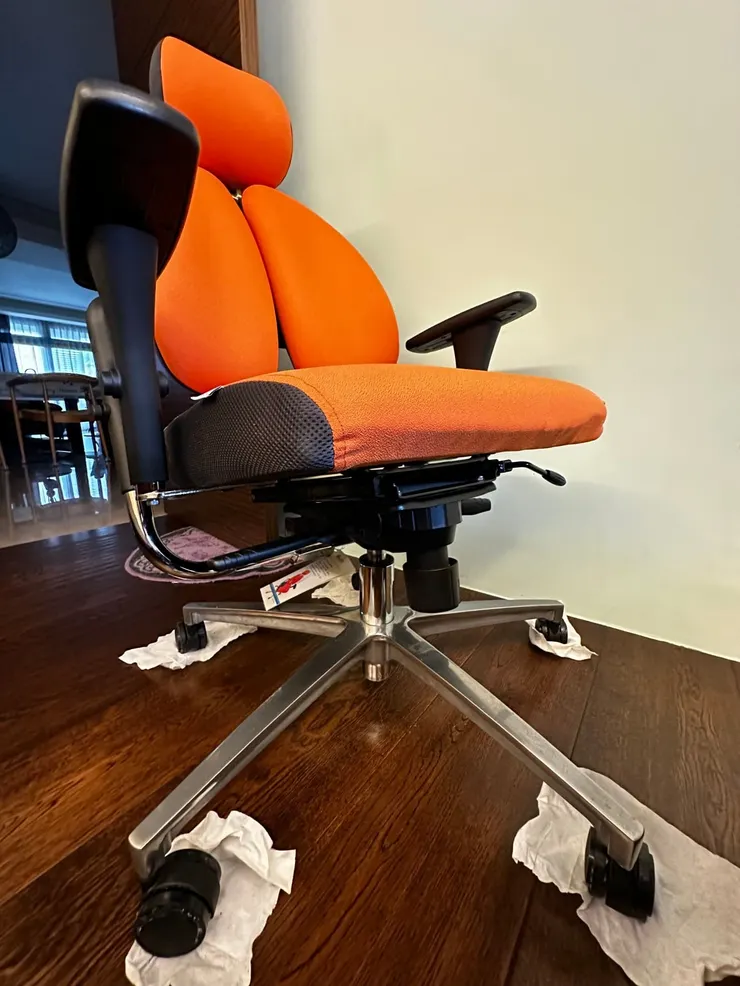 雙背椅更換PU輪