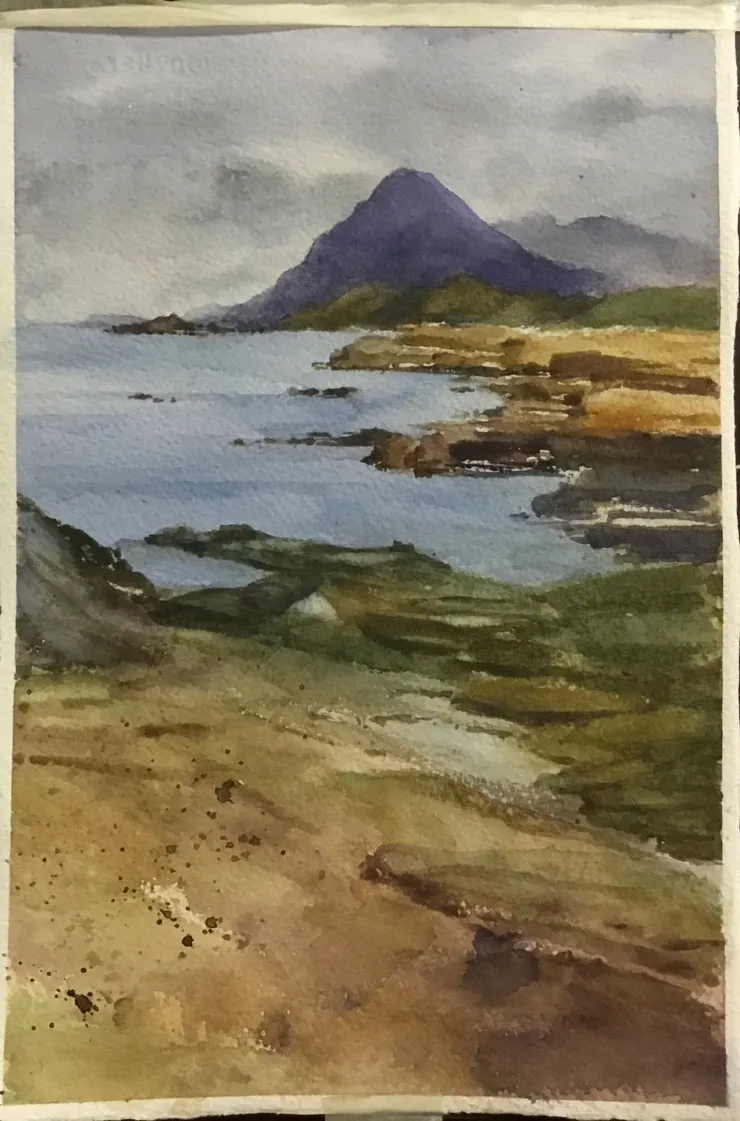 連續畫了三次海邊石頭，我已經很肯定自己不是智者