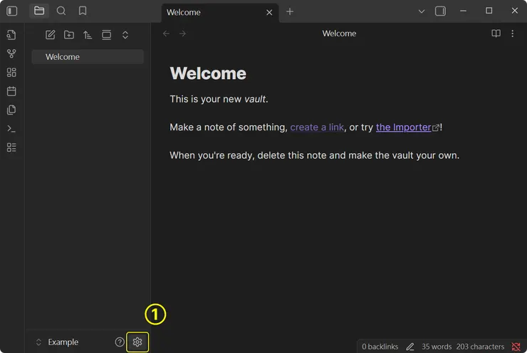 1. 點左下角的 Settings