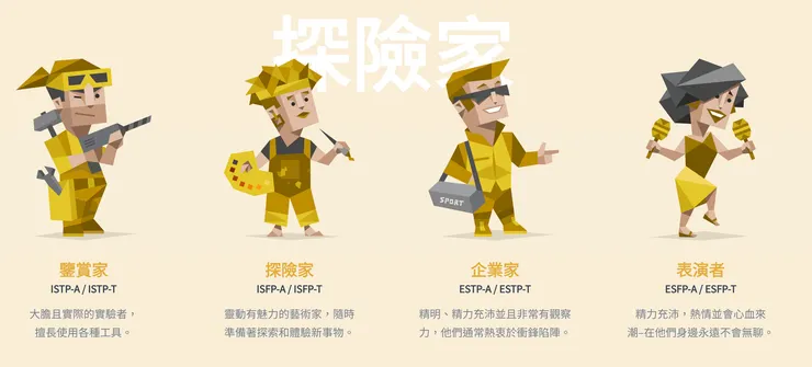 探險家類型（來源：官網）