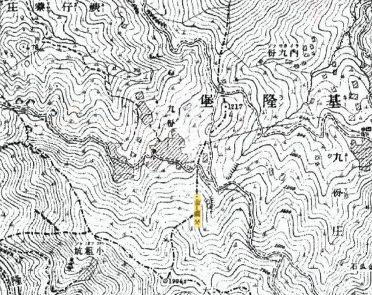 1904年_日治二萬分之一台灣堡圖_明治版_今九份老街街區及周遭