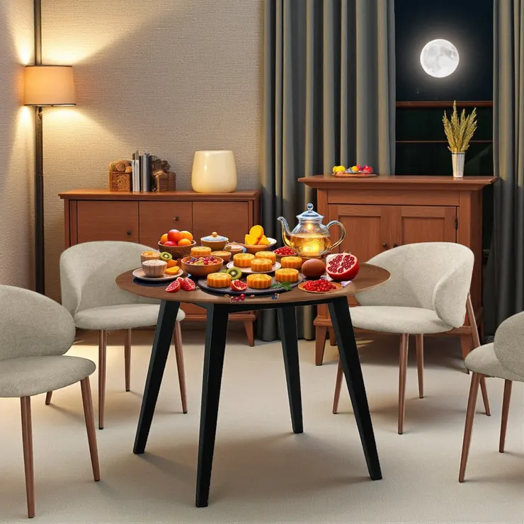 北歐風圓桌:圓潤線條、溫馨氣氛