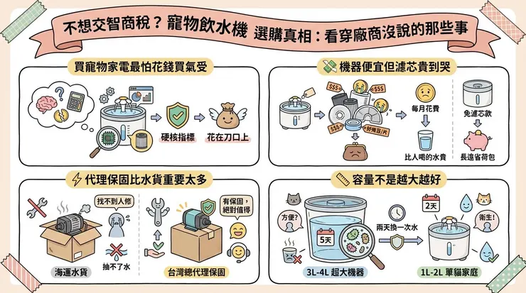 不想交智商稅?寵物飲水機 選購真相:看穿廠商沒說的那些事