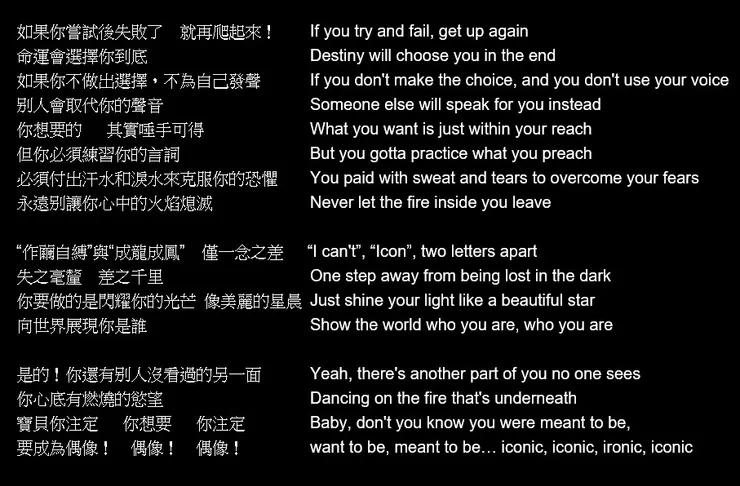 【偶像 (Iconic)】歌詞