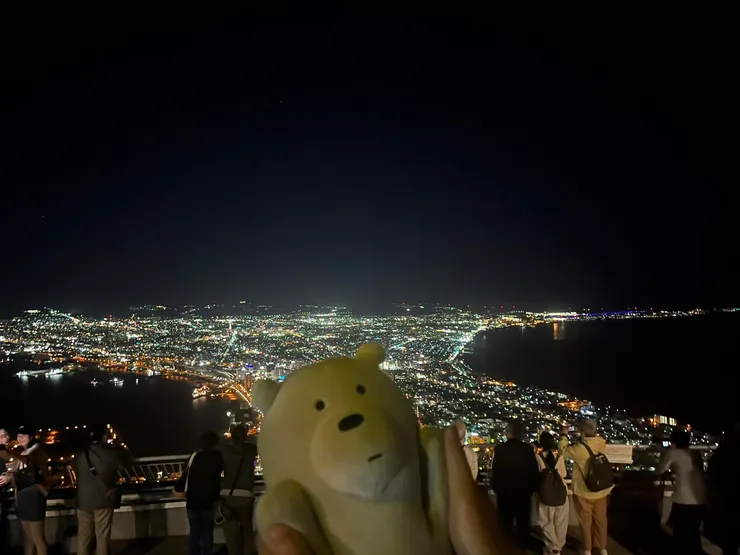 圖文不符之,帶著熊熊去看日本函館的百萬夜景 (配合今年柯南電影版的追星之旅)