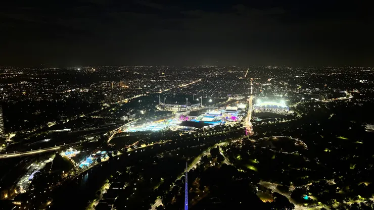 從觀景台上看澳網場地Rod Laver Arena