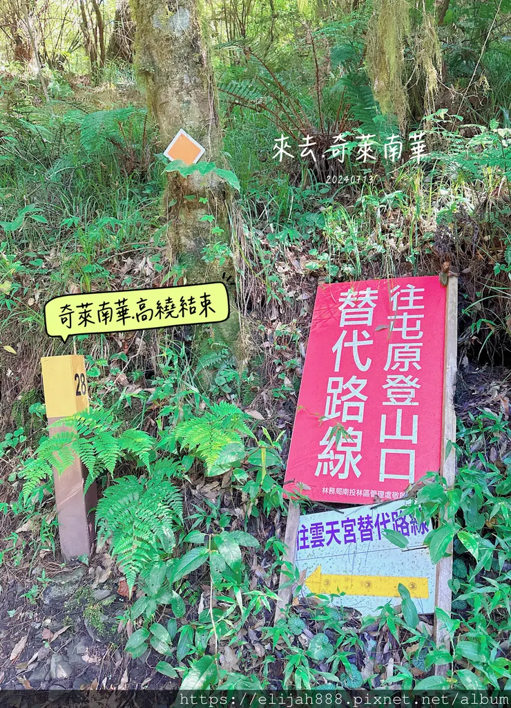【2024夏。高繞上奇萊南華2天1夜】雲天宮出發高繞路線4.