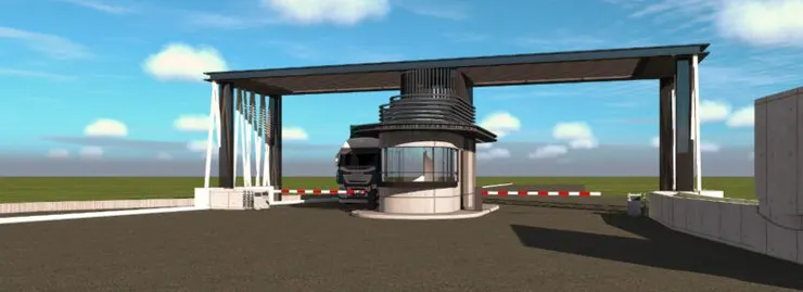 方案8、延續燈光洗牆概念用鐵件設計樹剪影，層次感豐富