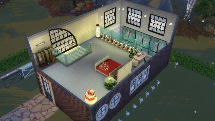 原來房子的閣樓當然沒我這個大，只夠放一張床墊當作床，還有坐的位置當書桌。