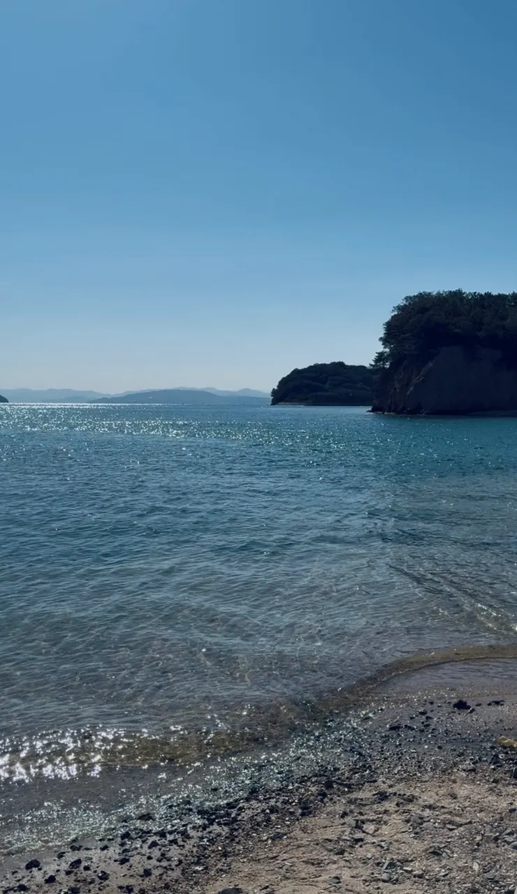 雖然天使之路還沒露出來，但清澈的海水和湛藍的天空還是非常美