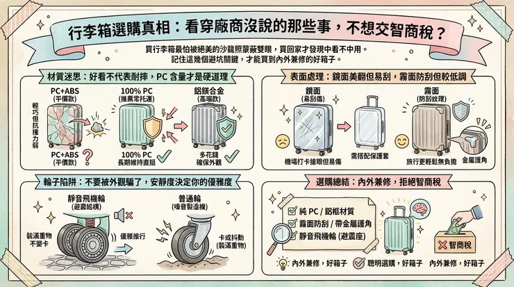不想交智商稅？行李箱 選購真相：看穿廠商沒說的那些事