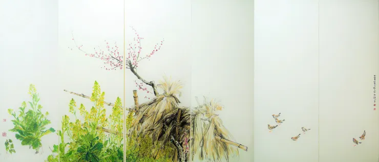 〈梅花村一隅〉