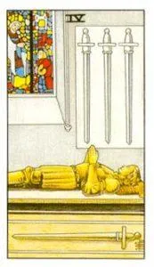 寶劍四-塔羅牌牌義解釋-魔法塔羅