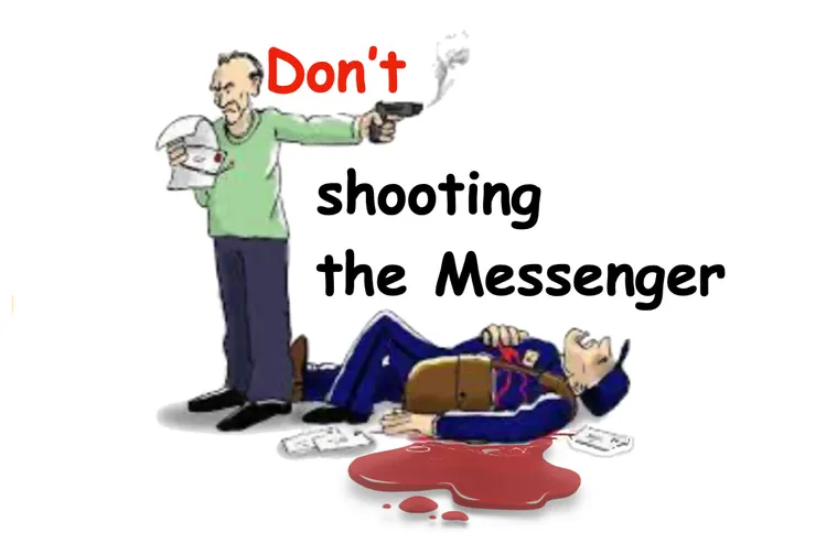 圖片取自網路，圖片經本篇作者修改過。來源: Toronto Realty Blog. (2013, August 12). SHOOT THE MESSENGER? [Modified image]. Retrieved from https://torontorealtyblog.com/blog/shoot-the-messenger/