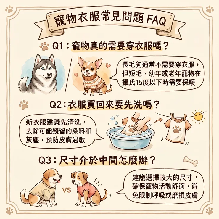 寵物衣服常見問題FAQ