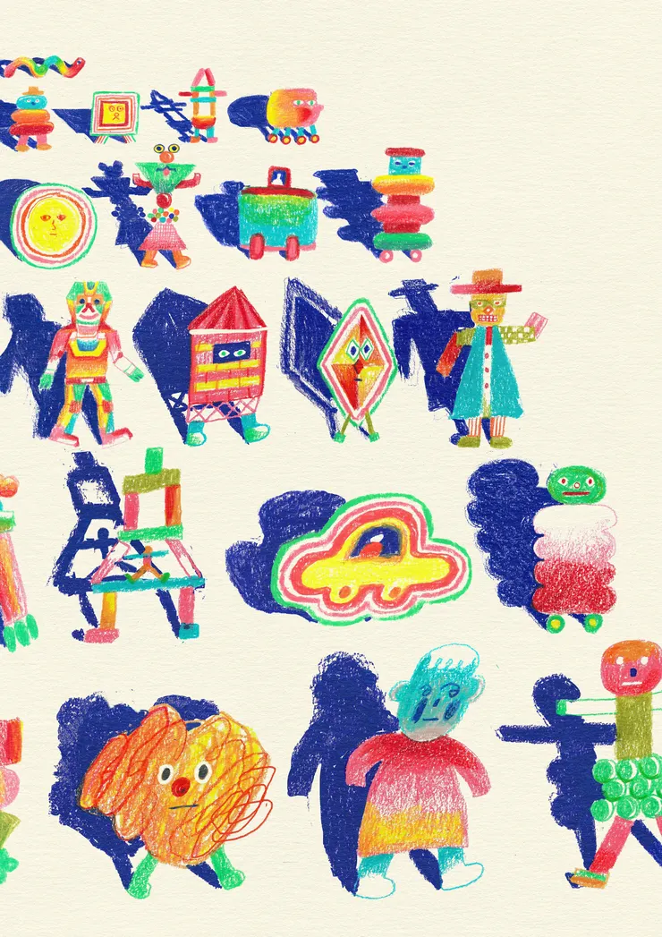 David 和音樂品牌 Kit Records 合作的插畫創作