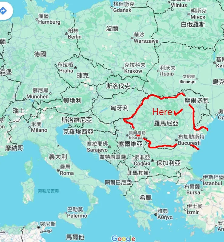 羅馬尼亞地理位置