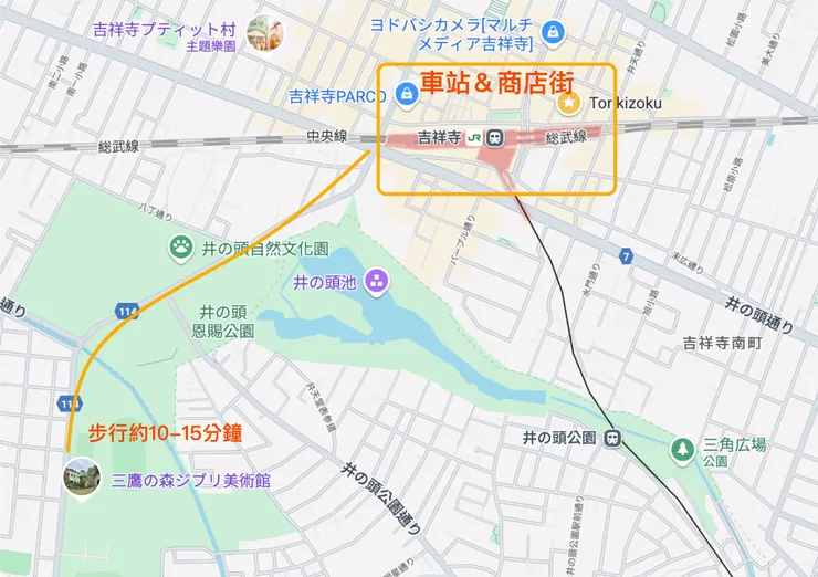 吉祥寺地圖參考