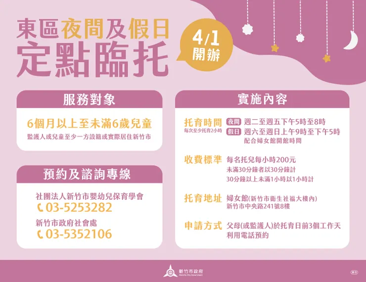 東區假日及夜間定點臨托服務
