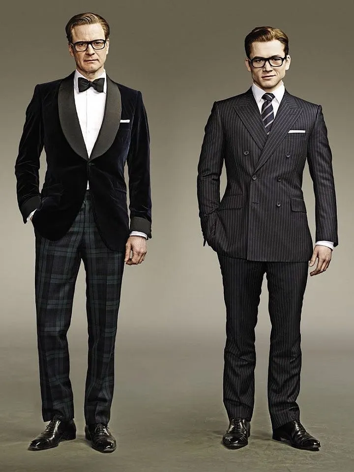有看過金牌特務這部電影嗎?影片中哈利(左)穿的就是 Tuxedo