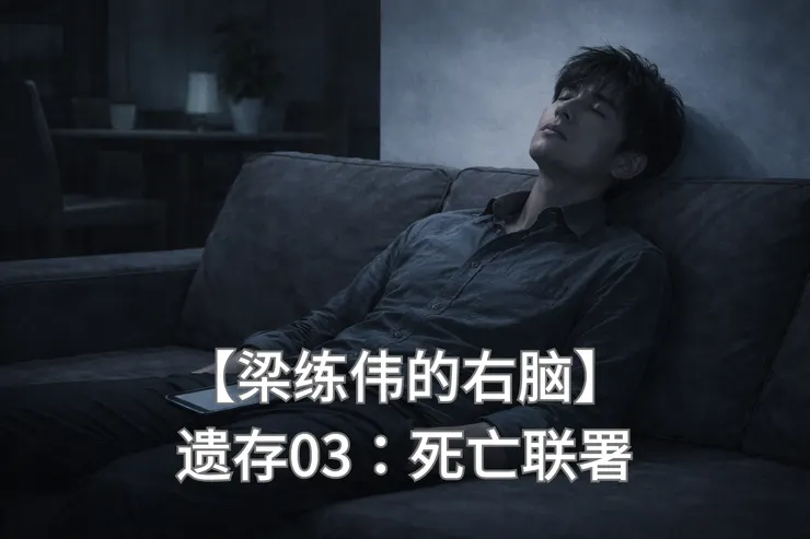 梁练伟闭眼靠在沙发上