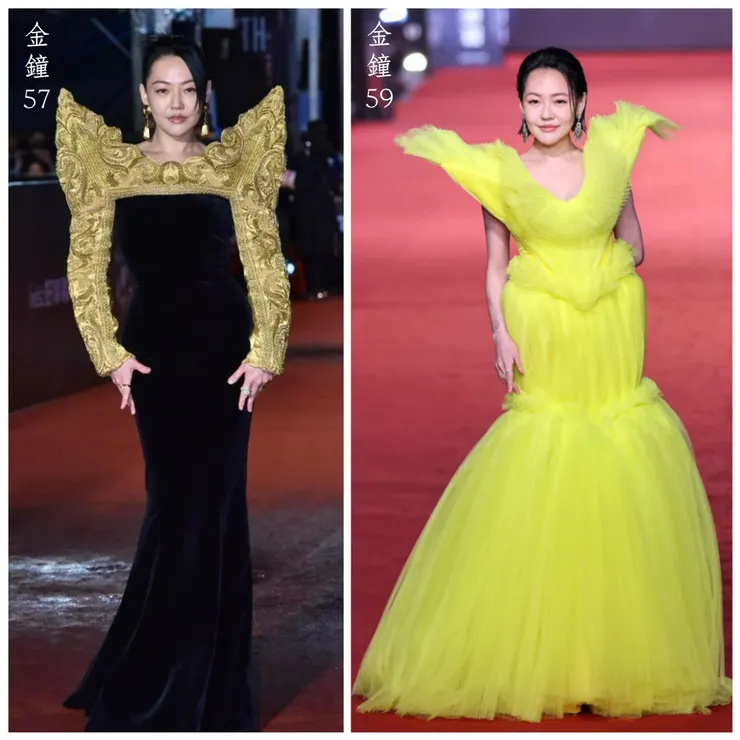 這套亮黃色禮服讓我想到金鐘57那座廟
