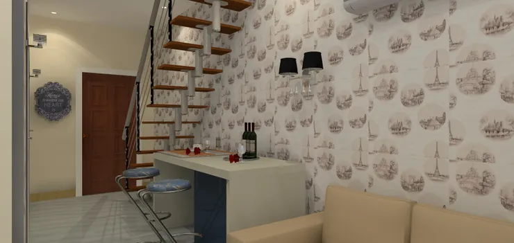 最初我特意吧枱面向牆壁,如果兩個人一起用餐可以專注對方,有酒吧的輕鬆感覺,但現在覺得只得一人便看不到電視。