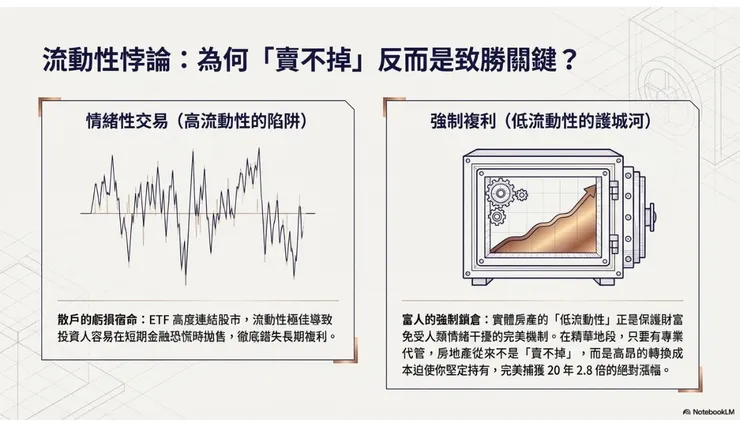 實體房產的低流動性才是對抗人性的財富管理機制