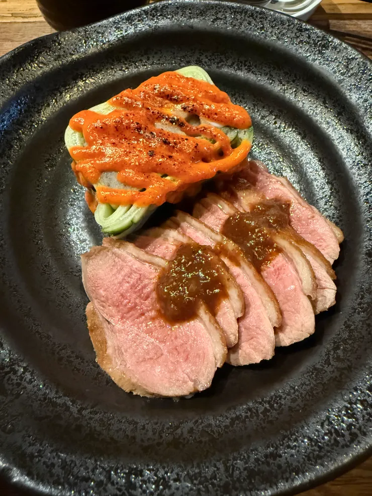 鴨胸配明太子洋芋沙拉