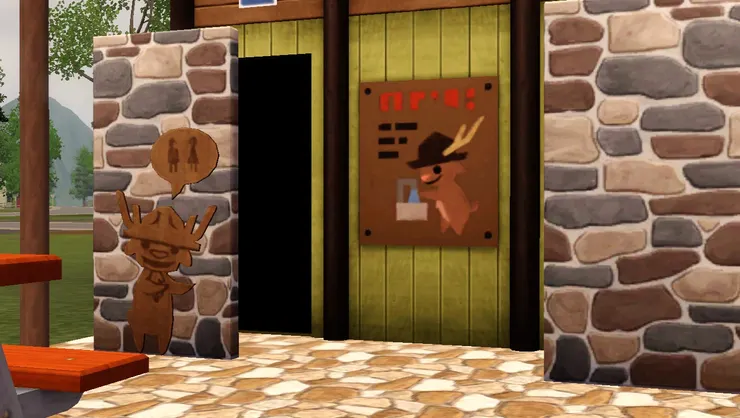 這個公廁比較可愛，還有海報教育市民衛生知識。