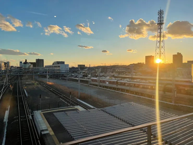 到桑名時已經看到夕陽