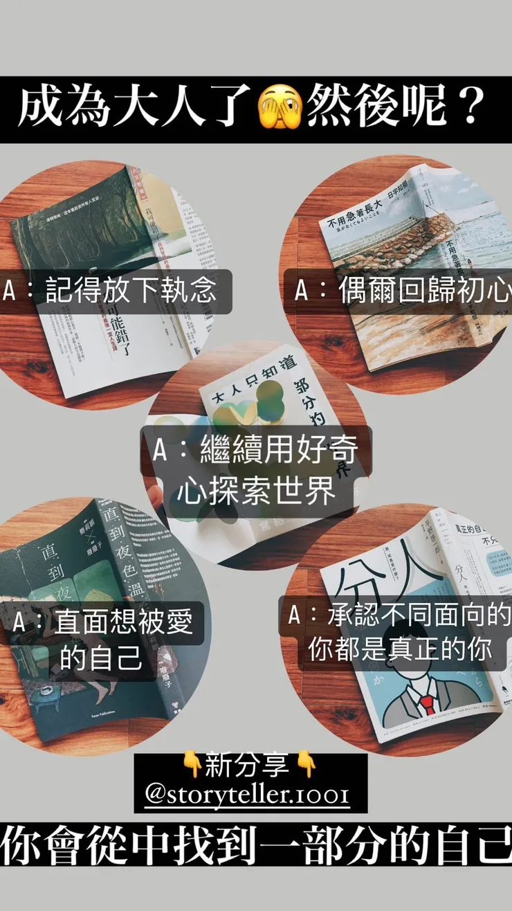 一個寶藏圖的概念，你想得到什麼答案就來找書看