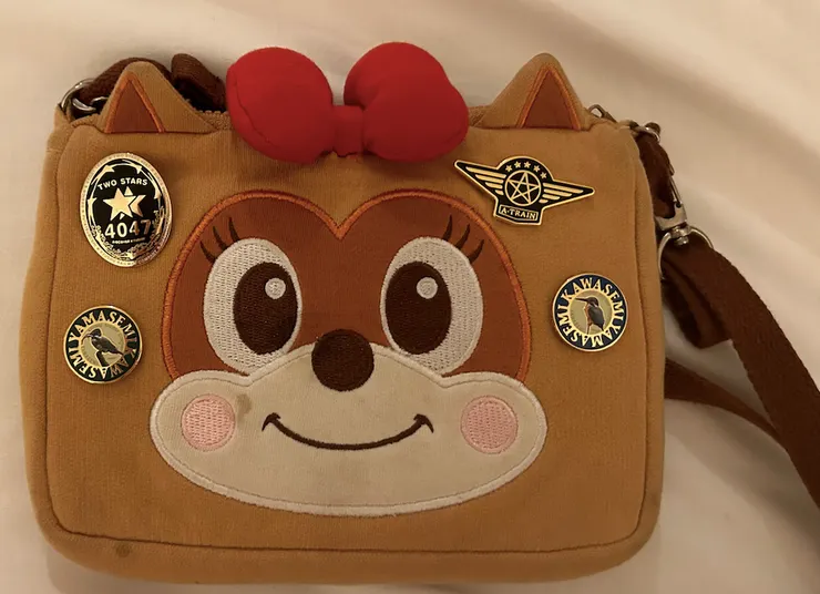 這是我們搭乘列車時買的紀念徽章，分別是4047、Ａ列車、翡翠、山翡翠（缺阿蘇男孩）