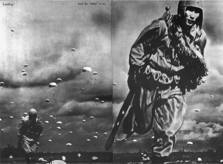 1942年2月13日至15日，在巨港戰役期間，日本帝國陸軍航空隊的傘兵降落在巨港。