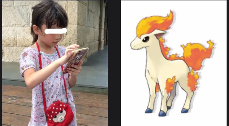 天使與她口中的馬(Justine攝/寶可夢)