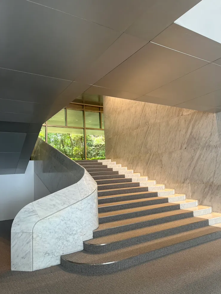 Corner design of the staircase on the first floor of the Art Museum