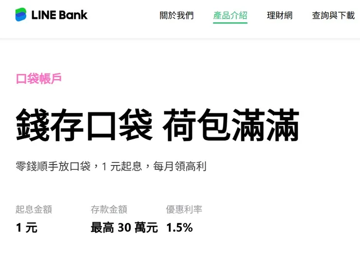 圖片來源:Line Bank 口袋帳戶