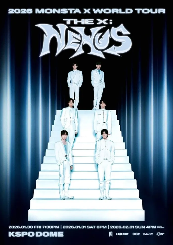 2026 MONSTA X WORLD TOUR [THE X : NEXUS] 巡演主視覺